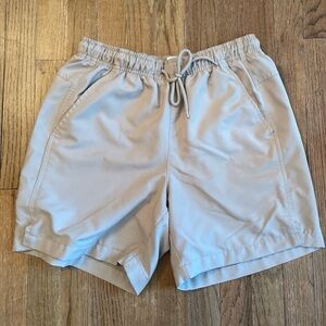 Tan Athletic Drawstring Shorts